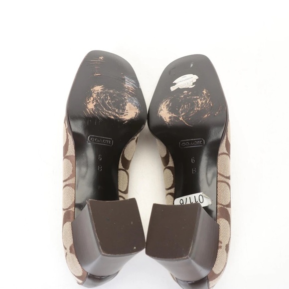 Coach Julia Slip On Block Heels In Signature Canvas size 6B - Picture 6 of 7